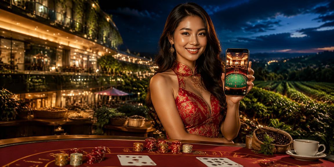 Người chơi slot game tại Huế mặc áo dài, trải nghiệm casino trên điện thoại